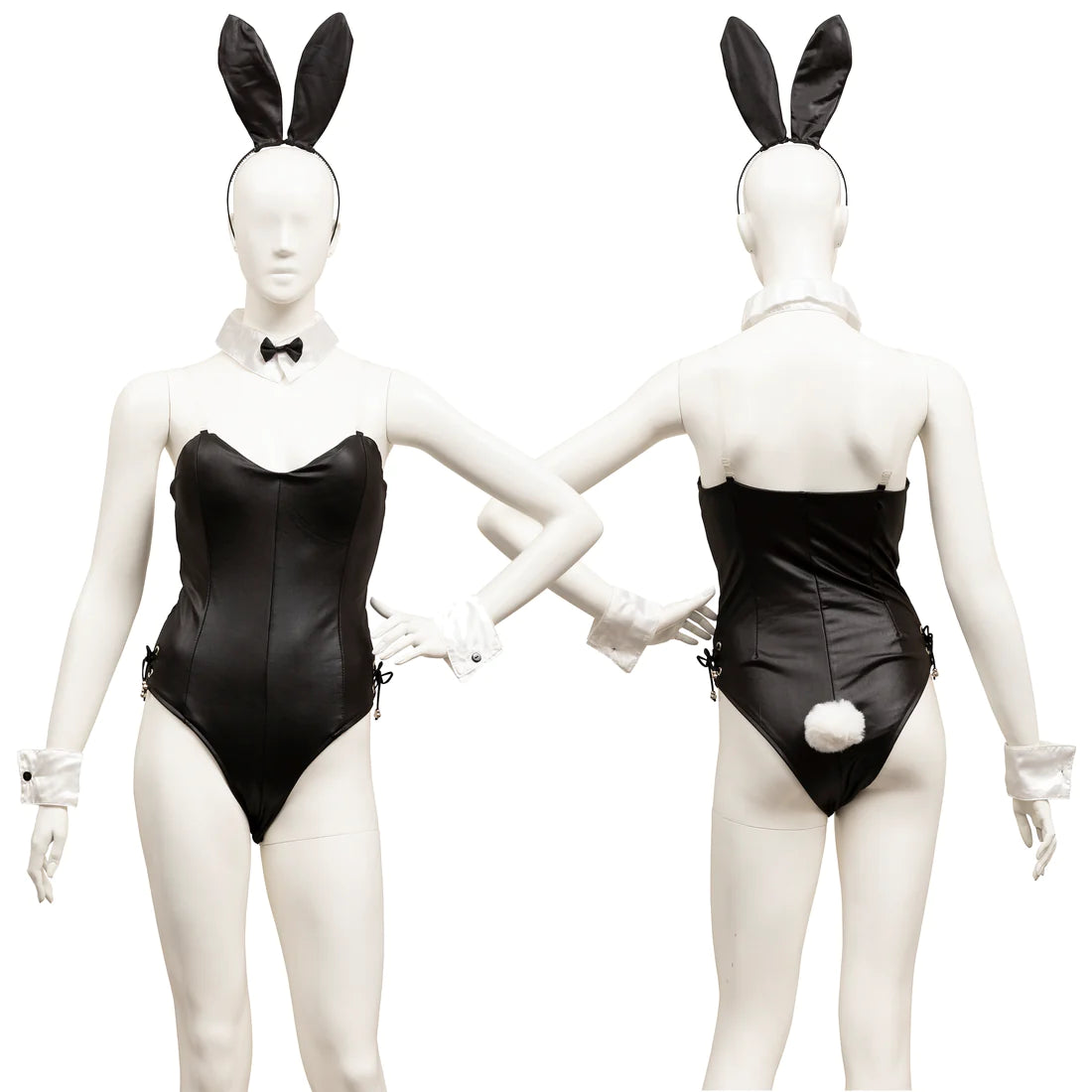 SECRET ROSE Faux Leather Bunny Girl Outfit Set Japan Version