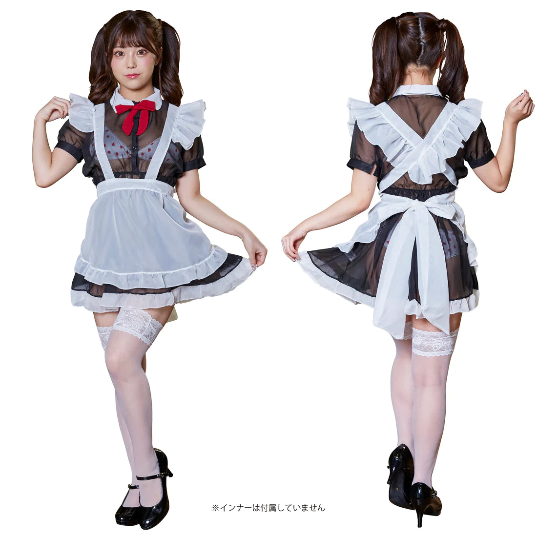 SECRET ROSE See-Through Maid Dress Set Japan Version