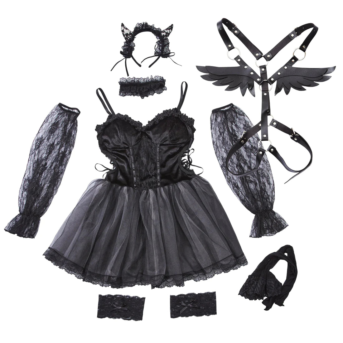 RUBAN MIGNON Gothic Devil Doll Outfit Set Japan Version