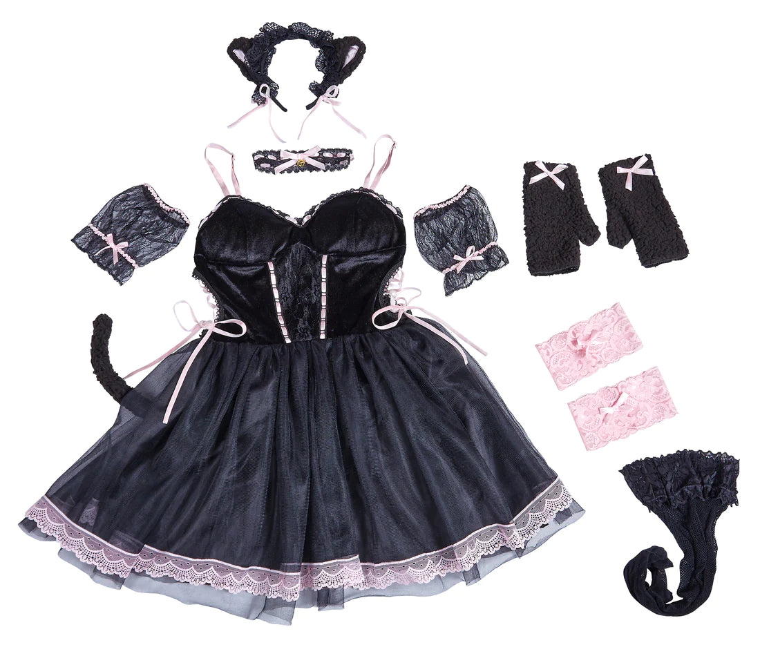 RUBAN MIGNON Black Cat Doll Outfit Set Japan Version