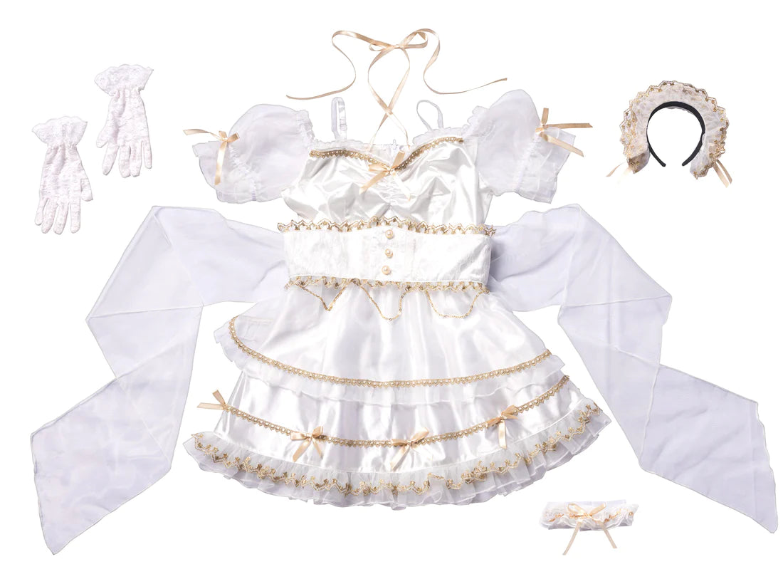 LYRICAL PALETTE Princess Style Ruffle Maid Dress Set Japan Version