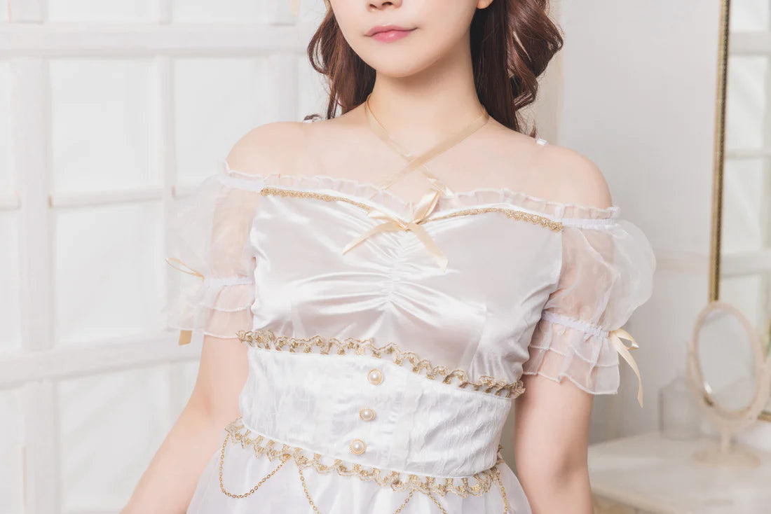 LYRICAL PALETTE Princess Style Ruffle Maid Dress Set Japan Version