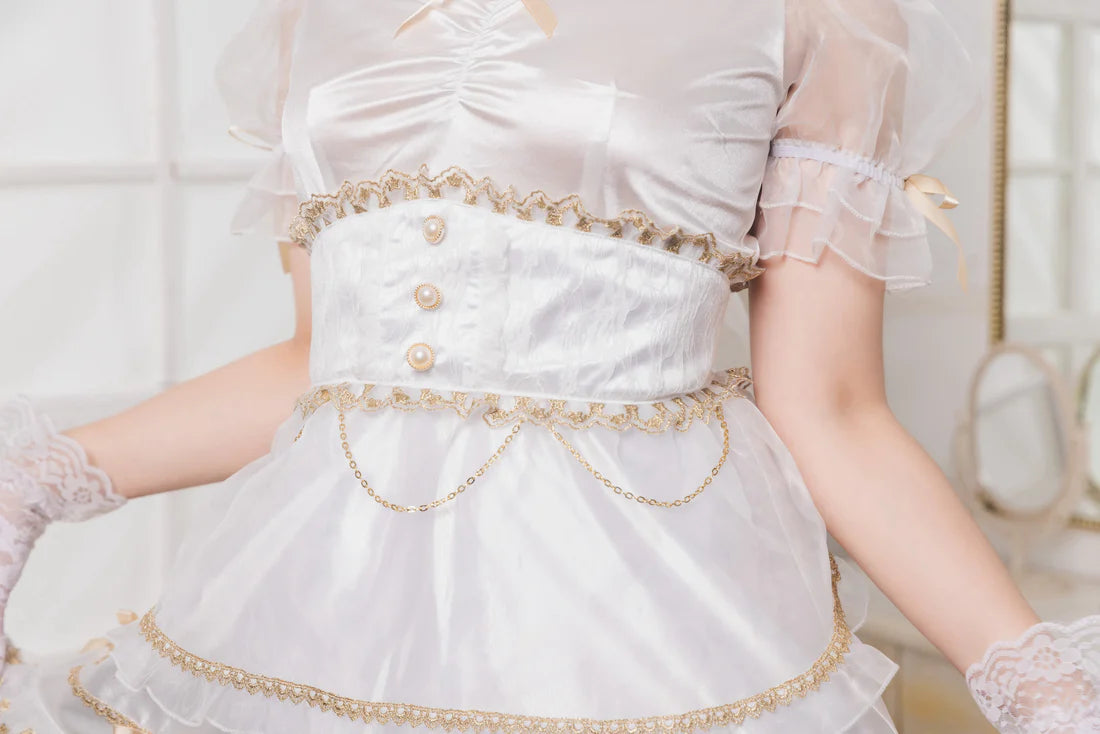 LYRICAL PALETTE Princess Style Ruffle Maid Dress Set Japan Version