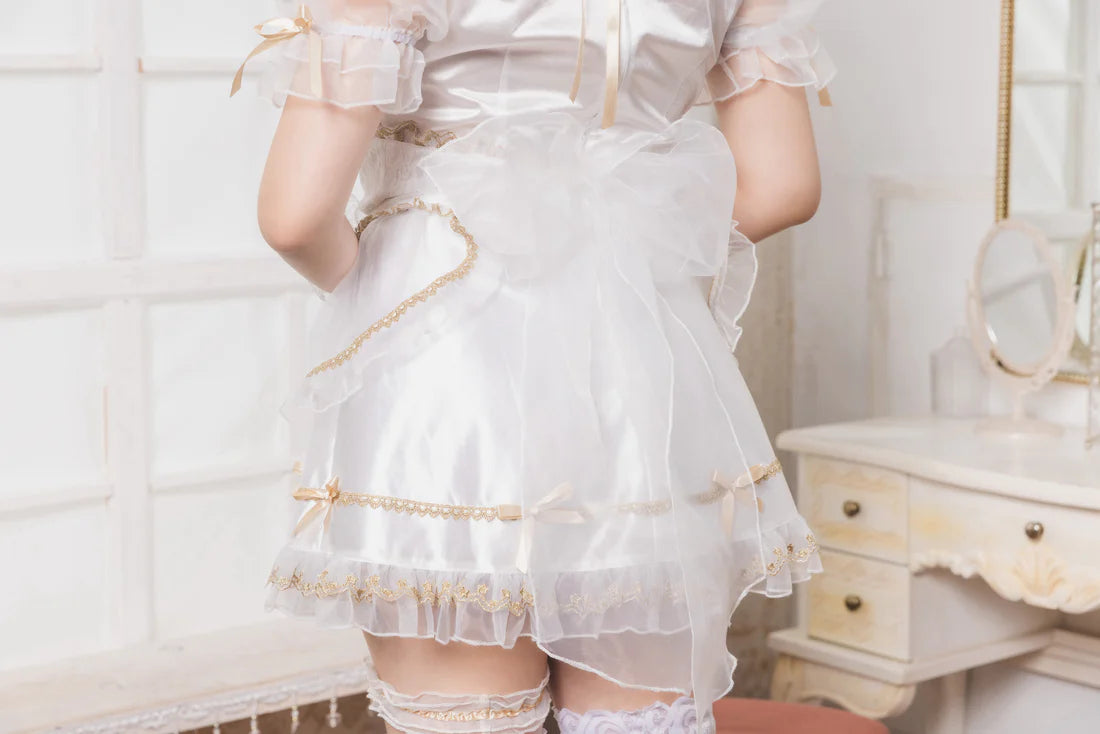 LYRICAL PALETTE Princess Style Ruffle Maid Dress Set Japan Version